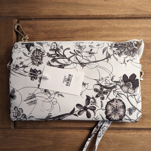 Women's back and white clutch bag - Picture 1 of 1